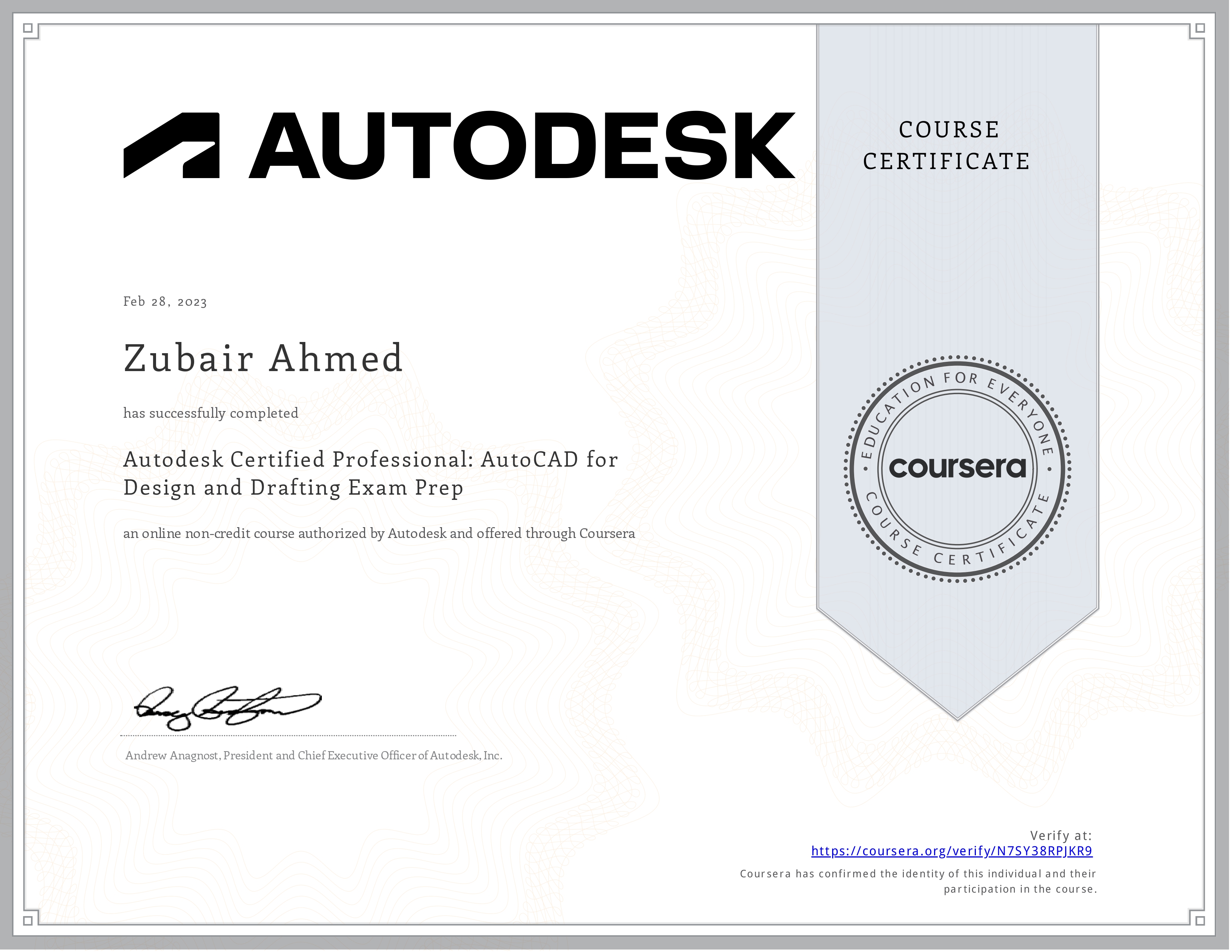 Certificate 1